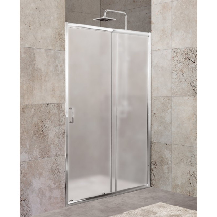 Душевая дверь BelBagno Unique 120 UNIQUE-BF-1-120/135-P-Cr профиль хром стекло рифленое