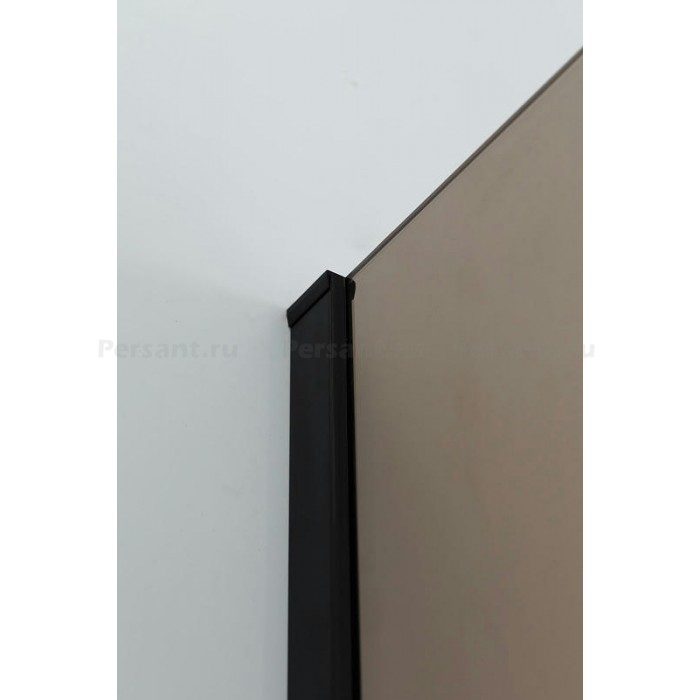 Душевая перегородка Cezares Liberta 110 LIBERTA-L-1-TB-110-BR-NERO профиль черный стекло бронзовое