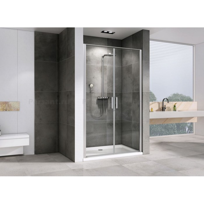 Душевая дверь Abber Sonnenstrand 100 AG04100C профиль Хром стекло прозрачное