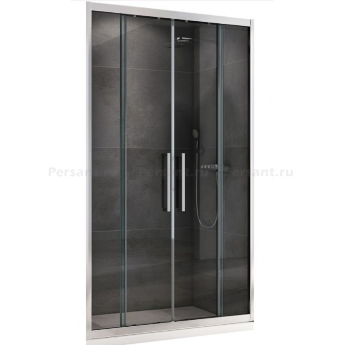 Душевая дверь Abber Schwarzer Diamant 150 AG33150H профиль хром, стекло прозрачное