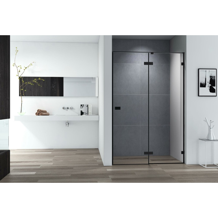 Душевая дверь Cezares Bellagio 120 BELLAGIO-B-12-120-C-NERO профиль черный стекло прозрачное