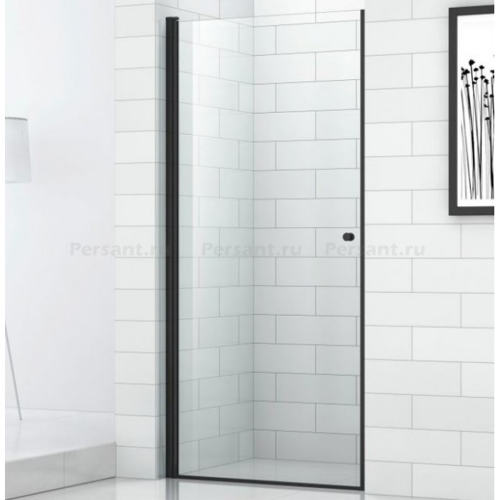 Душевая дверь Cezares Eco 90 ECO-O-B-1-90-C-NERO профиль черный стекло прозрачное