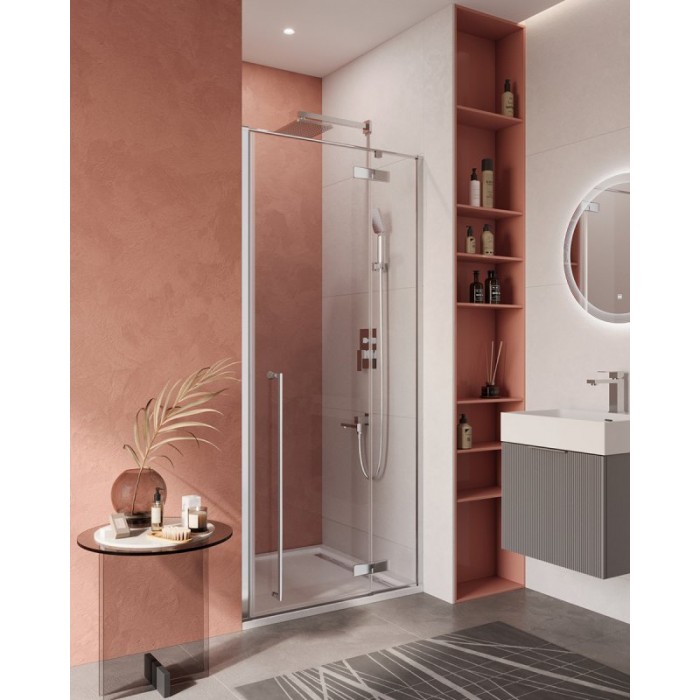 Душевая дверь Cezares Liner 90 LINER-B-12-90-C-Cr-R профиль хром, стекло прозрачное