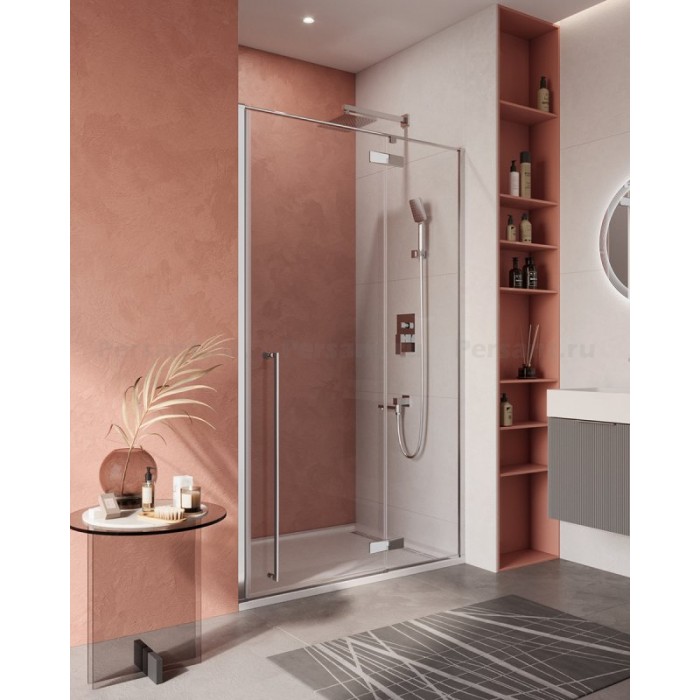 Душевая дверь Cezares Liner 120 LINER-B-12-120-C-Cr-R профиль хром, стекло прозрачное