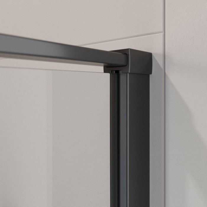 Душевая дверь Cezares Liner 90 LINER-B-12-90-C-NERO-R профиль черный, стекло прозрачное