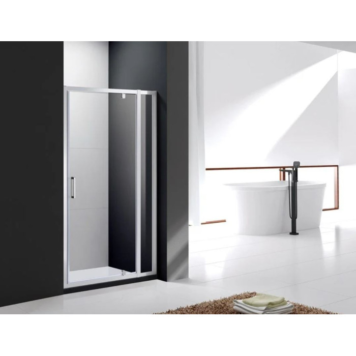 Душевая дверь Cezares Molveno 130 MOLVENO-BA-11-100+30-C-Cr-IV профиль хром стекло прозрачное