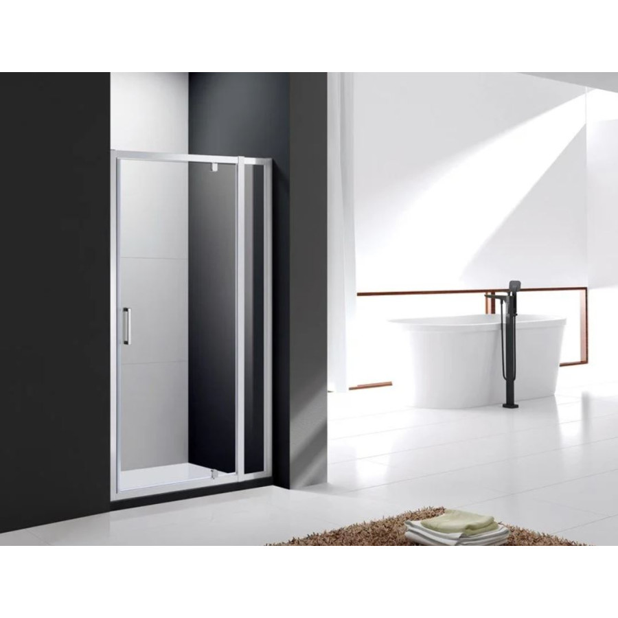 Душевая дверь Cezares Molveno 130 MOLVENO-BA-11-100+30-C-Cr-IV профиль хром стекло прозрачное
