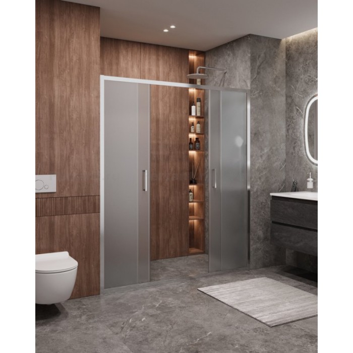 Душевая дверь Cezares Molveno 170 MOLVENO-BF-2-170-P-Cr профиль хром стекло рифленое
