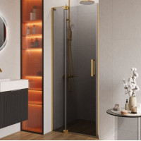 Душевая дверь Cezares Slider 90 SLIDER-B-1-80/90-GRIGIO-BORO золото брашированное стекло серое