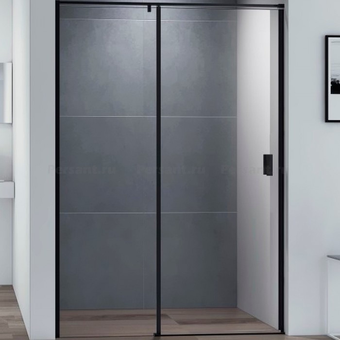 Душевая дверь Cezares Urban 120 URBAN-B-12-120-C-NERO профиль черный стекло прозрачное