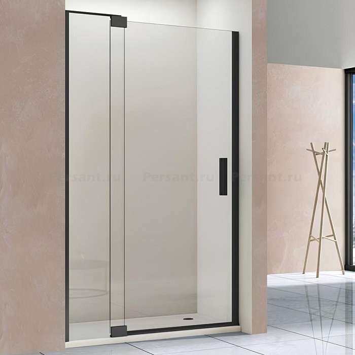 Душевая дверь Vincea Extra 100/110 VDP-1E1011CLB профиль черный, стекло прозрачное