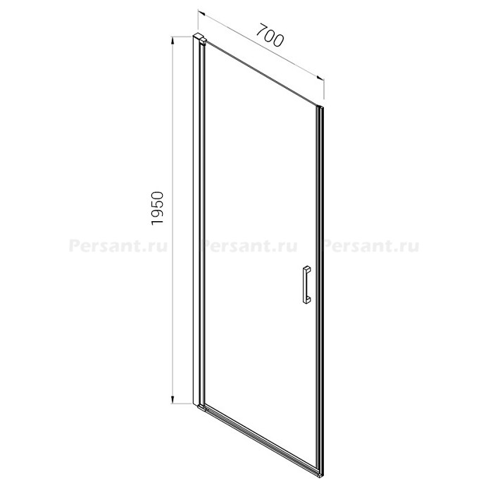 Душевая дверь Vincea Alpha 70 VDP-3AL700CL профиль хром, стекло прозрачное