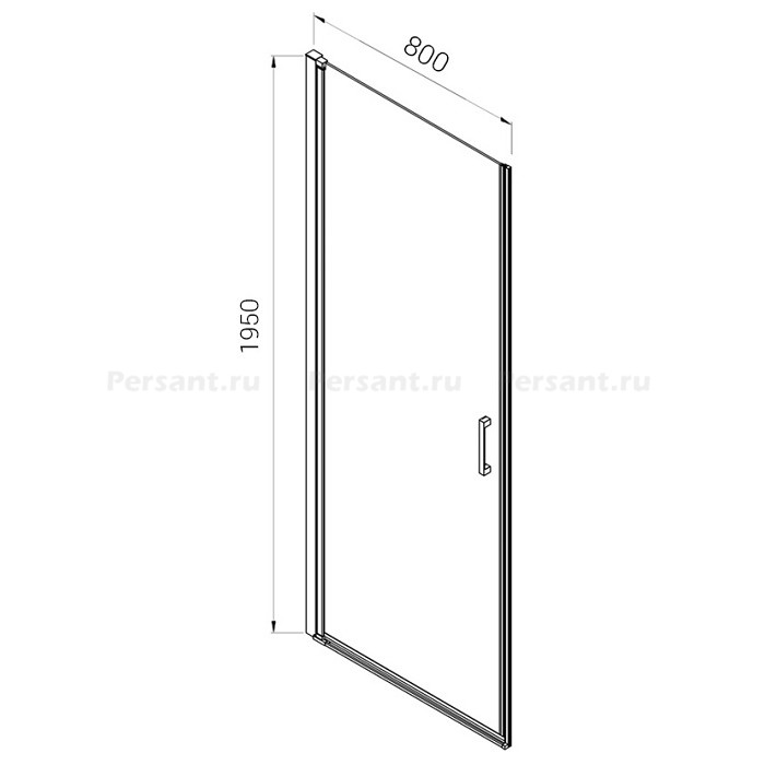 Душевая дверь Vincea Alpha 80 VDP-3AL800CLB профиль черный, стекло прозрачное