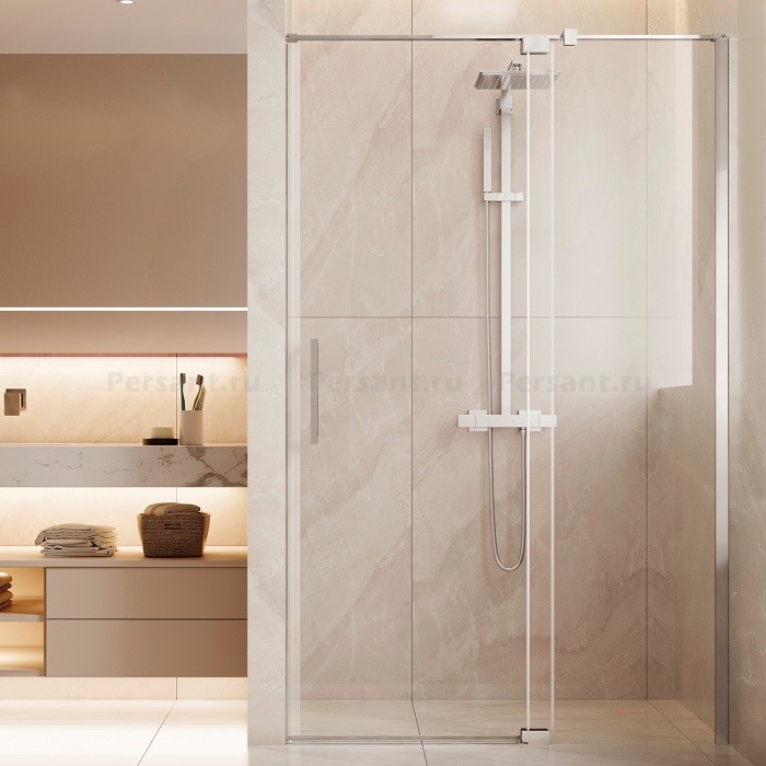Душевая дверь Vincea Extenza 110/120 VDP-4EX1112CL профиль хром, стекло прозрачное