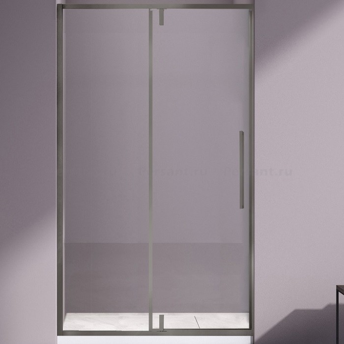 Душевая дверь Vincea Slim-N 100 VDP-4SN100CLGM вороненая сталь, стекло прозрачное
