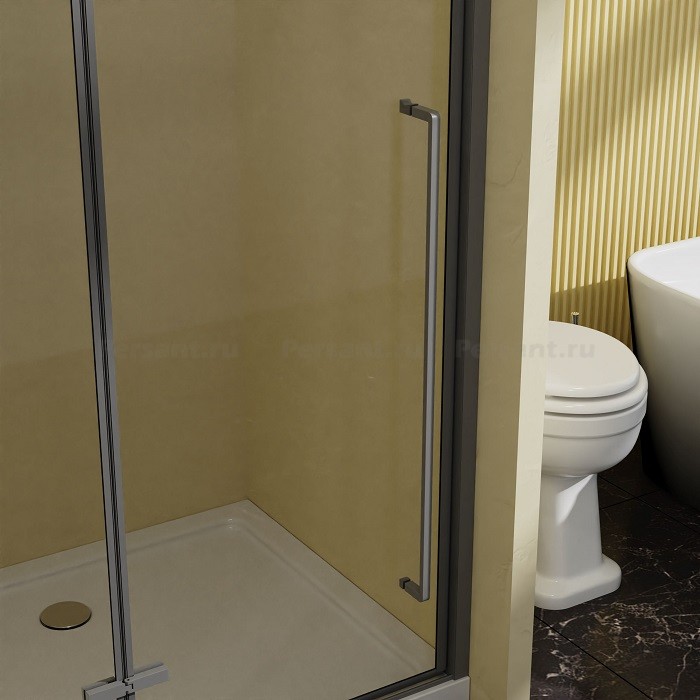 Душевая дверь Vincea Slim-N 90 VDPH-5SN900CLGM вороненая сталь, стекло прозрачное