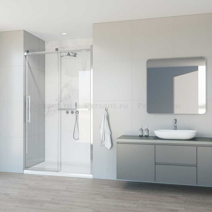 Душевая дверь Vincea Como Soft 120 VDS-1CS120CL профиль хром, стекло прозрачное