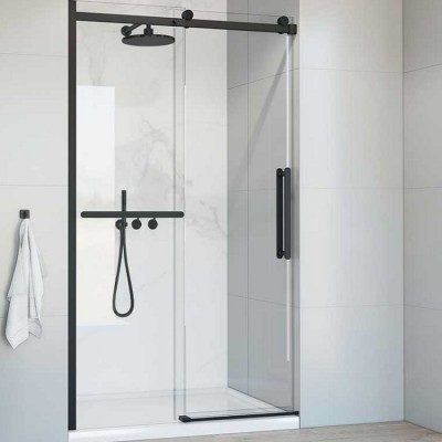 Душевая дверь Vincea Como Soft 120 VDS-1CS120CLB профиль черный, стекло прозрачное