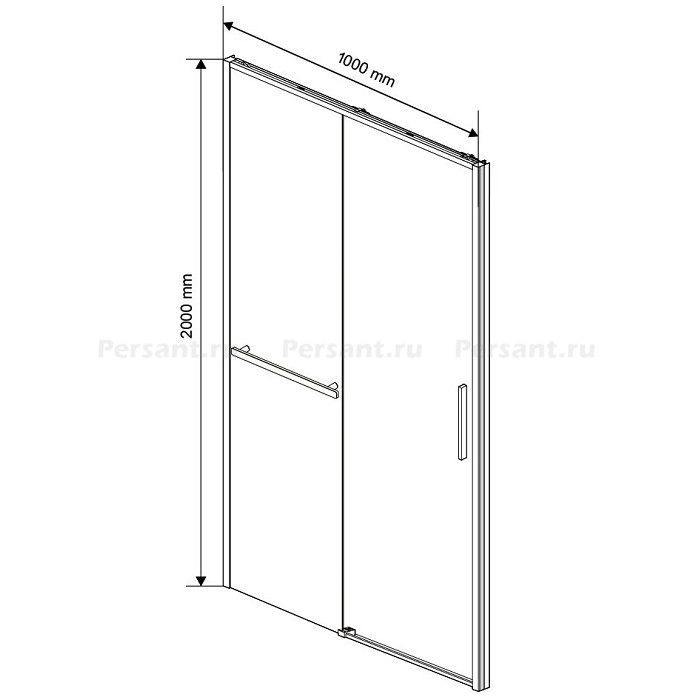 Душевая дверь Vincea Slim Soft 100 VDS-1SS100CLB профиль черный, стекло прозрачное