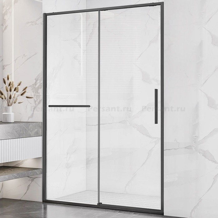 Душевая дверь Vincea Slim Soft 100 VDS-1SS100CLGM вороненая сталь, стекло прозрачное