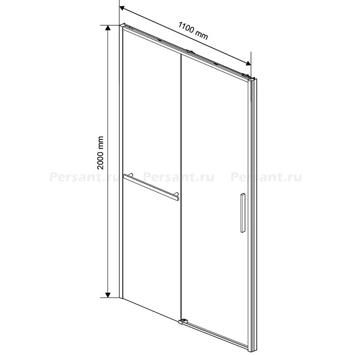 Душевая дверь Vincea Slim Soft 110 VDS-1SS110CL профиль хром, стекло прозрачное