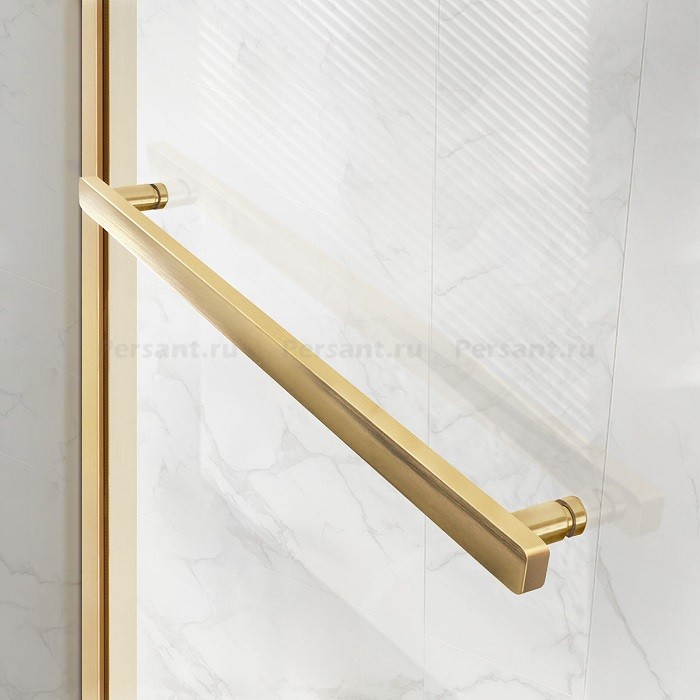 Душевой уголок Vincea Slim Soft 110х100 VSR-1SS1011CLG золото брашированное, стекло прозрачное