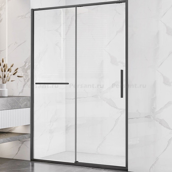 Душевая дверь Vincea Slim Soft 150 VDS-1SS150CLGM вороненая сталь, стекло прозрачное