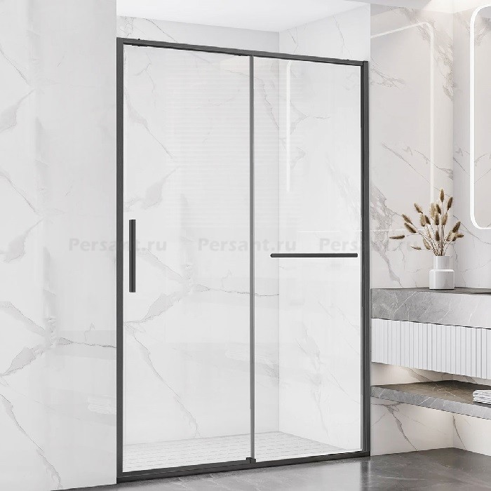 Душевая дверь Vincea Slim Soft 150 VDS-1SS150CLGM вороненая сталь, стекло прозрачное