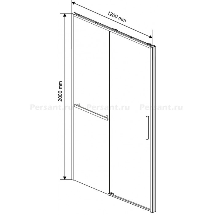 Душевая дверь Vincea Slim Soft 120 VDS-1SS120CL профиль хром, стекло прозрачное