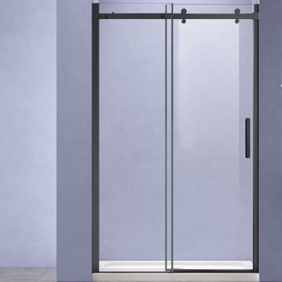 Душевая дверь Vincea Como-N 130 VDS-4CN130CLB профиль черный, стекло прозрачное