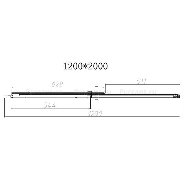 Душевая дверь Vincea Dice 120 VDS-4D120CL профиль хром, стекло прозрачное