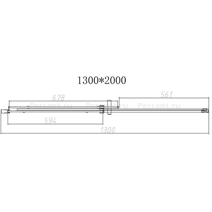 Душевая дверь Vincea Dice 130 VDS-4D130CL профиль хром, стекло прозрачное