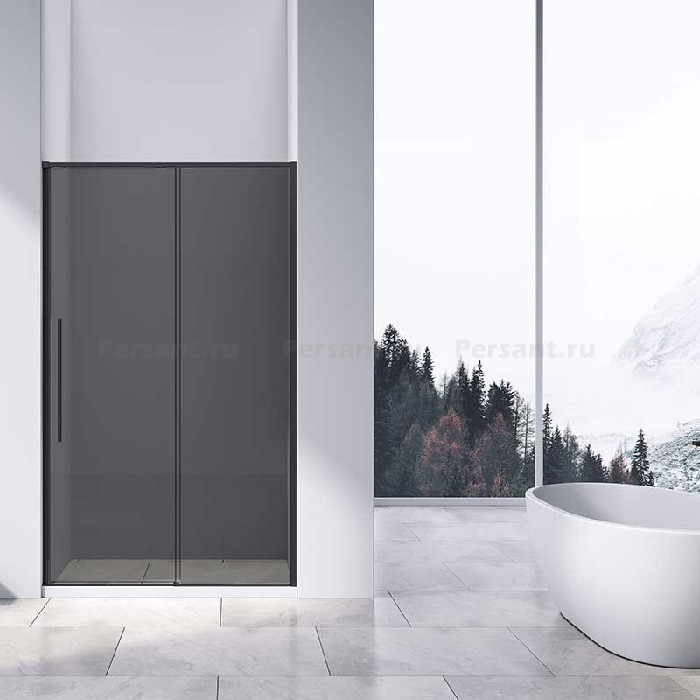 Душевая дверь Vincea Slim-N 120 VDS-4SN120CGB профиль черный, стекло тонированное