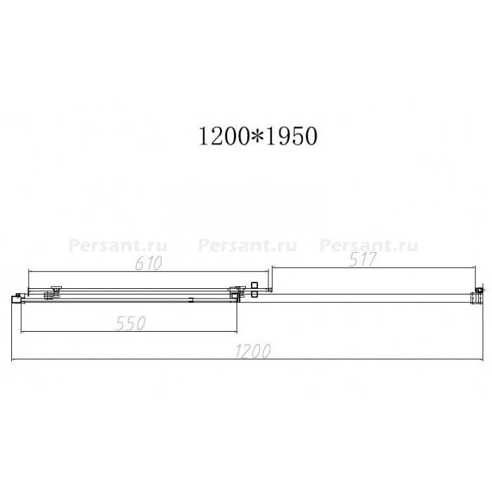 Душевая дверь Vincea Slim-N 120 VDS-4SN120CL профиль хром, стекло прозрачное
