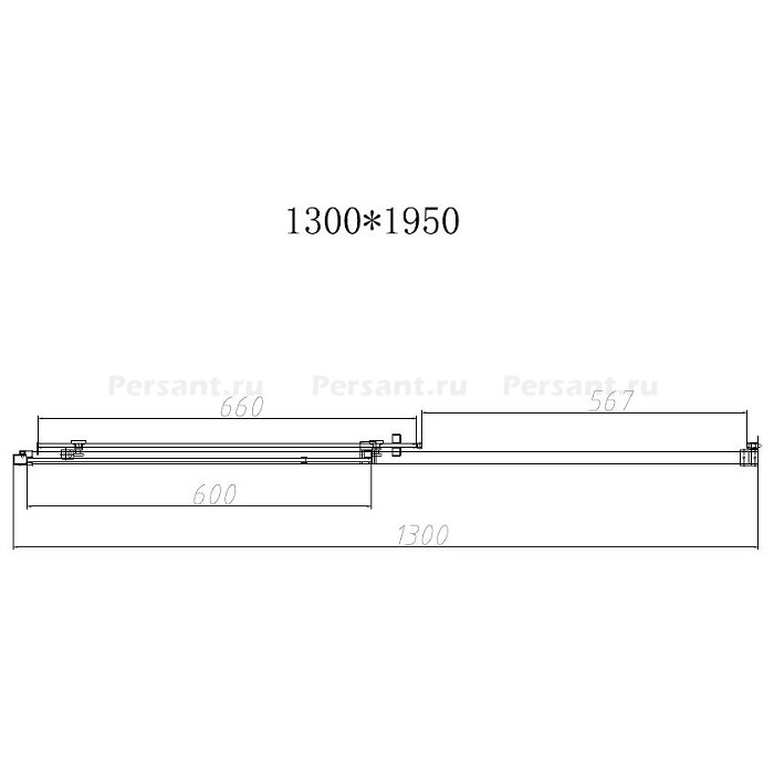 Душевая дверь Vincea Slim-N 130 VDS-4SN130CL профиль хром, стекло прозрачное
