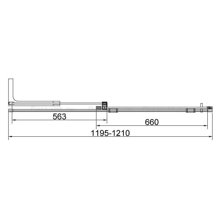 Душевая дверь Vincea Walk-In 120 VDS-4WSL120CL-L левая, профиль хром, стекло прозрачное