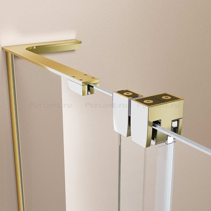 Душевая дверь Vincea Walk-In 120 VDS-4WSL120CLG-L левая, брашированное золото, стекло прозрачное