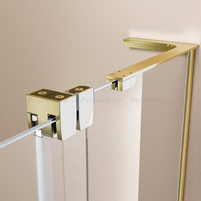 Душевая дверь Vincea Walk-In 120 VDS-4WSL120CLG-R правая, брашированное золото, стекло прозрачное