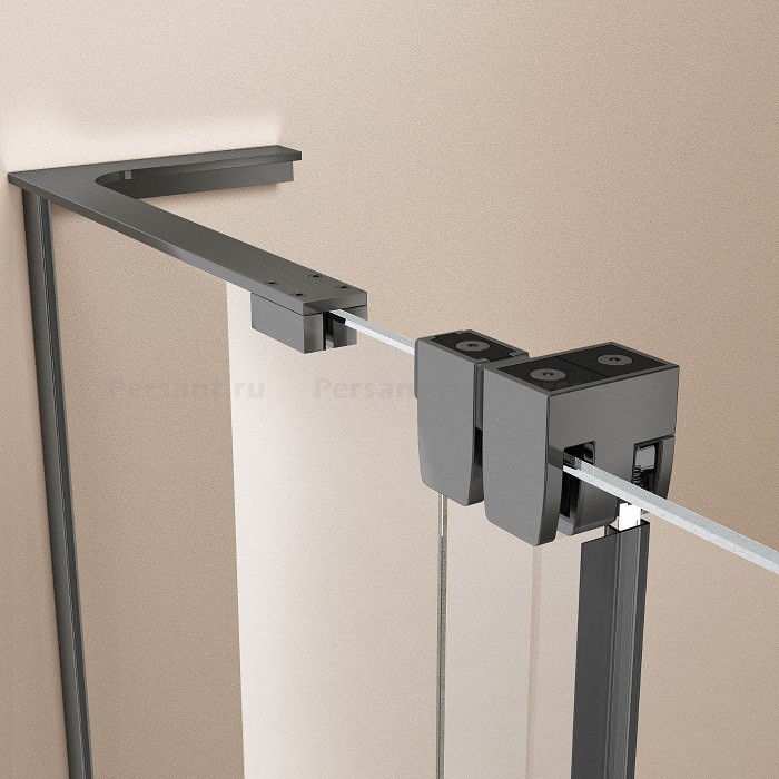 Душевая дверь Vincea Walk-In 120 VDS-4WSL120CLGM-L левая, вороненая сталь, стекло прозрачное