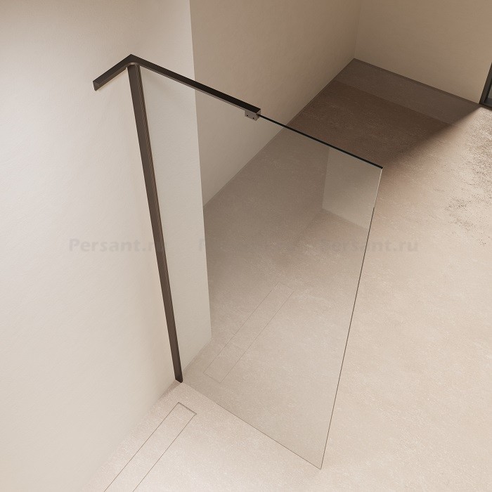 Душевая перегородка Vincea Walk-In 110 VLSW-1H110CLB профиль черный, прозрачное стекло
