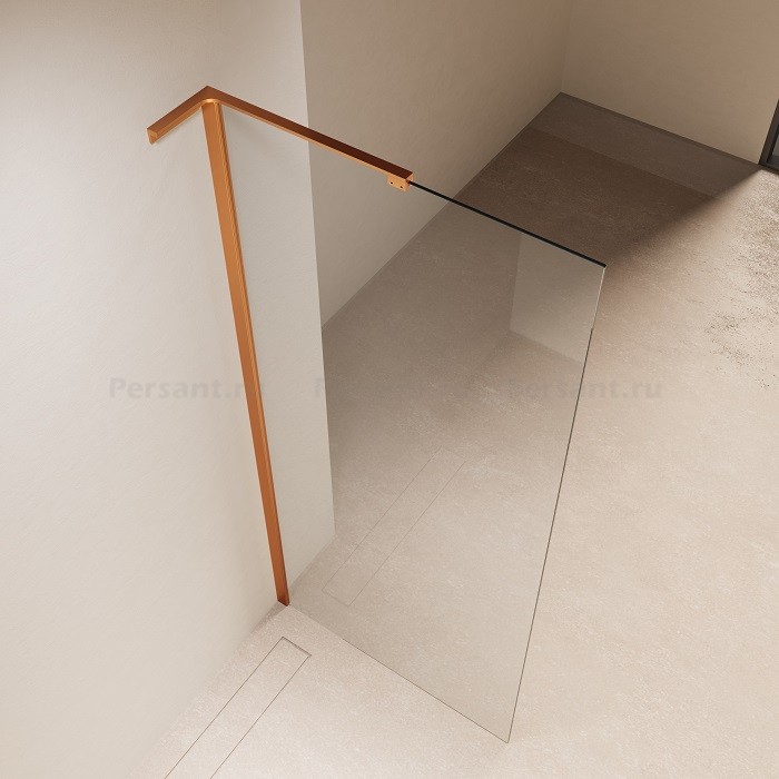 Душевая перегородка Vincea Walk-In 120 VLSW-1H120CLBC профиль медь, прозрачное стекло