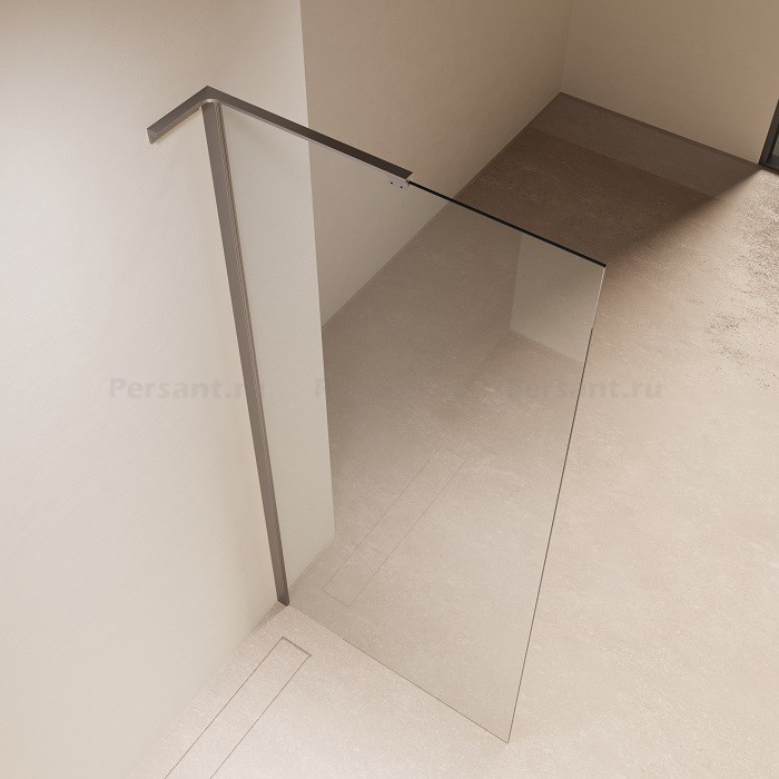 Душевая перегородка Vincea Walk-In 100 VLSW-1H100CLGM вороненая сталь, прозрачное стекло