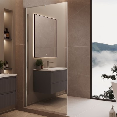 Душевая перегородка Vincea Walk-In 100 VLSW-1H100MR профиль хром, зеркальное стекло