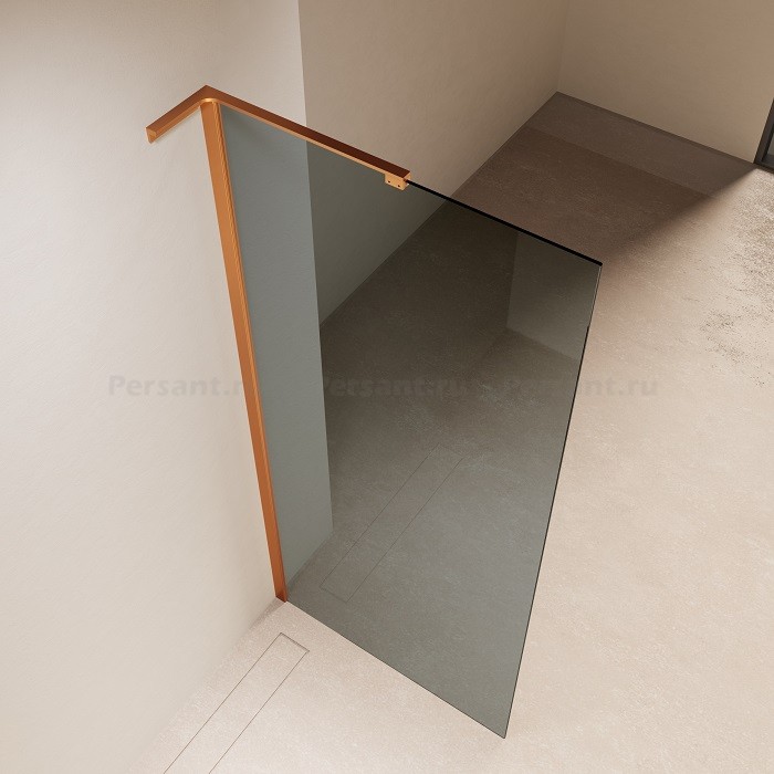 Душевая перегородка Vincea Walk-In 90 VLSW-1H900MRBC профиль медь, зеркальное стекло