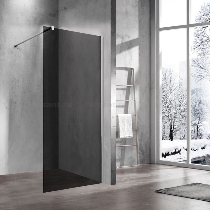 Душевая перегородка Vincea Walk-In 100 VSW-1H100CG профиль хром, тонированное стекло