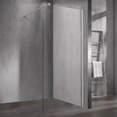 Душевая перегородка Vincea Walk-In 90 VSW-1H900CLBN профиль никель, прозрачное стекло
