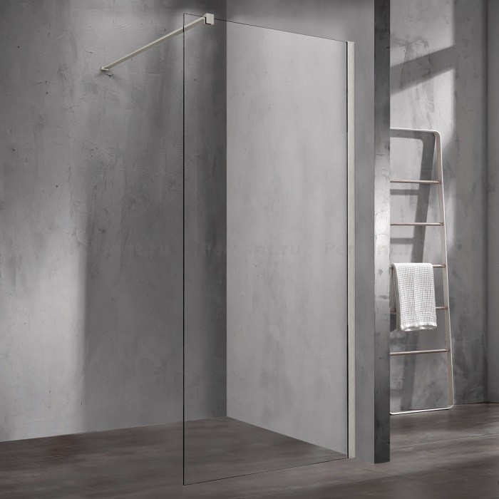 Душевая перегородка Vincea Walk-In 120 VSW-1H120CLBN профиль никель, прозрачное стекло