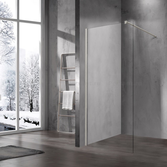 Душевая перегородка Vincea Walk-In 120 VSW-1H120CLBN профиль никель, прозрачное стекло