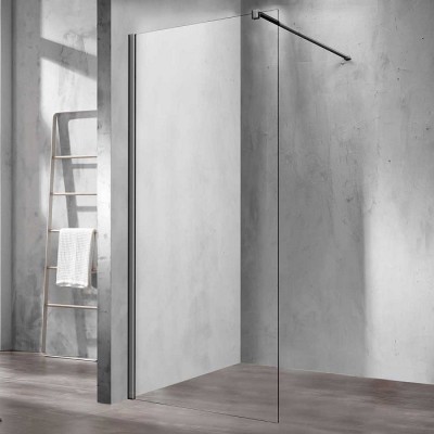 Душевая перегородка Vincea Walk-In 90 VSW-1H900CLGM вороненая сталь, прозрачное стекло