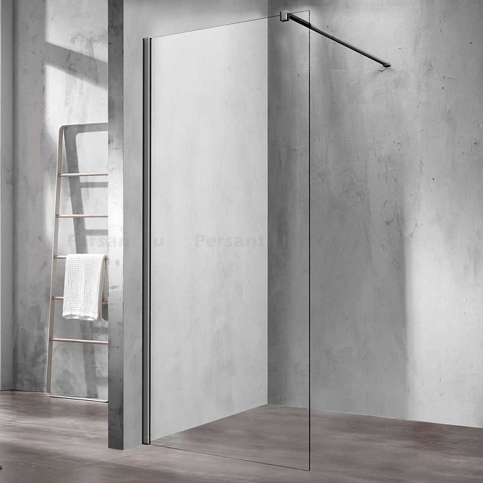 Душевая перегородка Vincea Walk-In 100 VSW-1H100CLGM вороненая сталь, прозрачное стекло